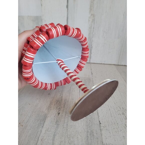 Holiday peppermint candy tree red star resin home decor Xmas - Picture 5 of 9